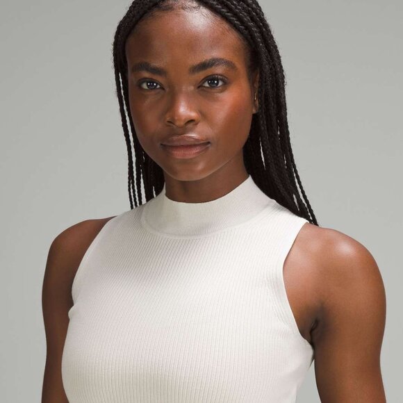 Lululemon Ribbed Wool-Silk-Blend Tank Top in Bone - Picture 5 of 5